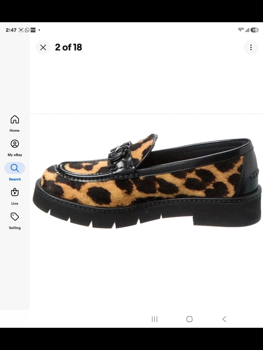 Ferragamo Women's Ofelia Leopard Real Haircalf Loafer Gancini Size 9 and 9.5 NWB - Picture 2 of 16